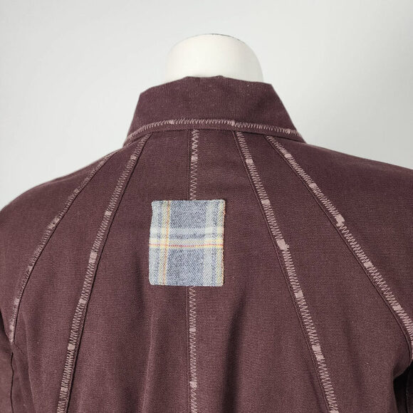 Solola Brown Cotton Zip Up Jacket Size M/L - Picture 6 of 9